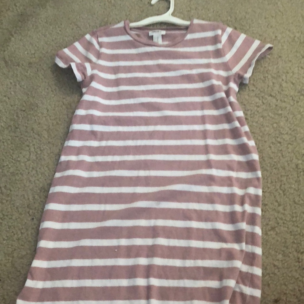 Pink and white stripes forever 21 T-shirt dress